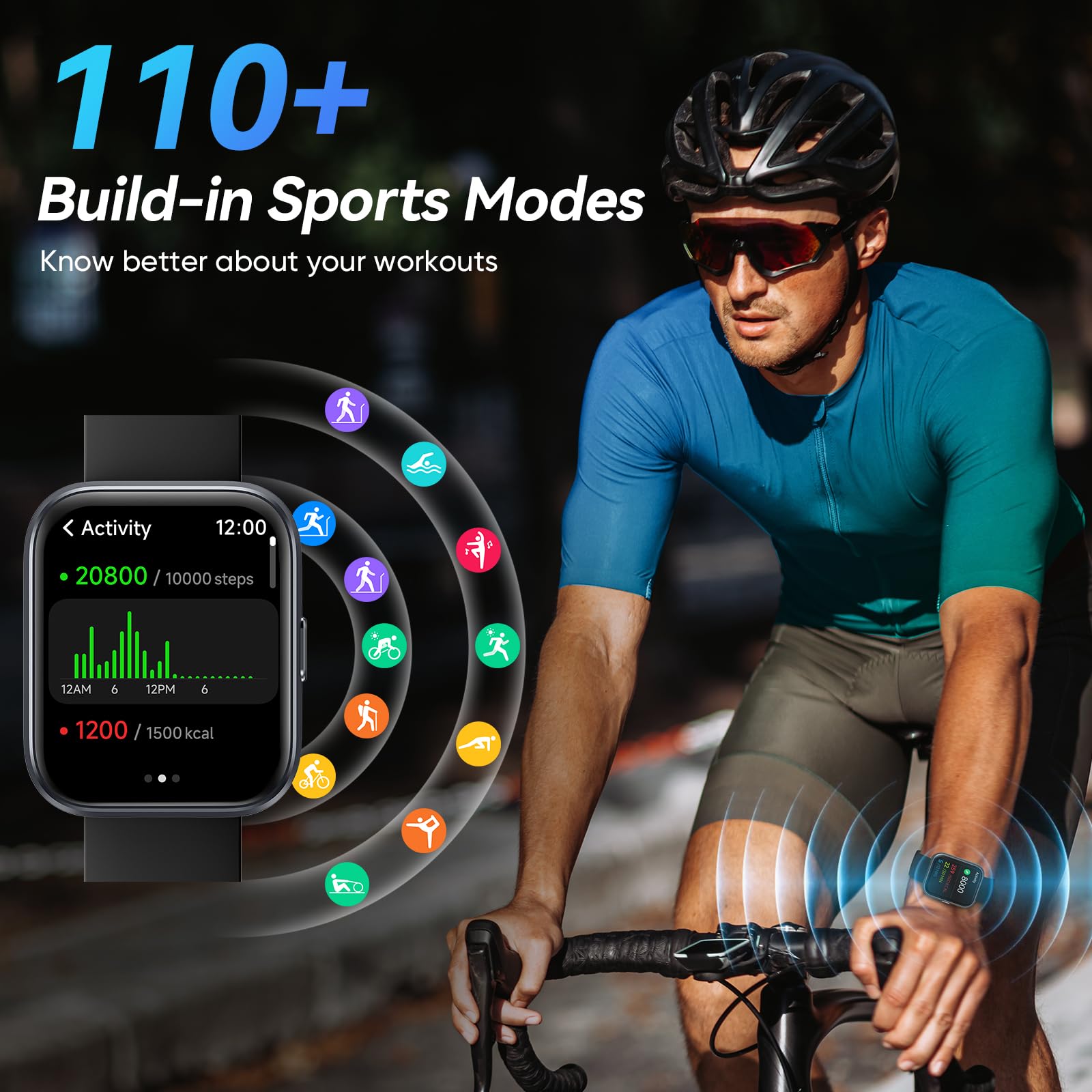 Fitpolo silicone band texture close-up for comfortable, sweat-resistant fit during workouts