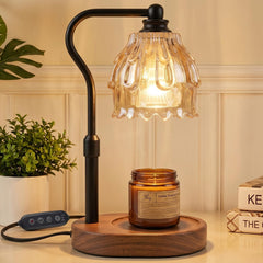 Fitrobust lamp front view with jar candle showing elegant decor and safe warming