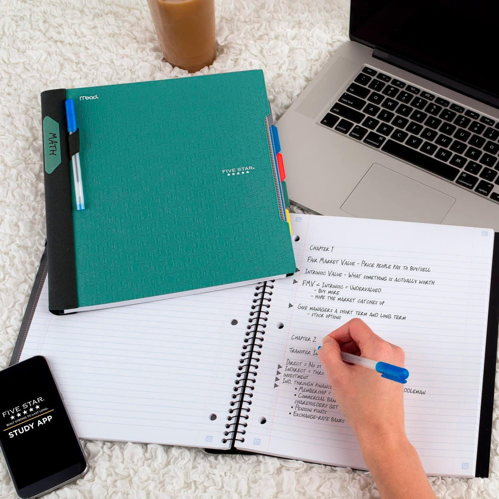 Five Star notebook in a backpack ready for class, improving on-the-go organization