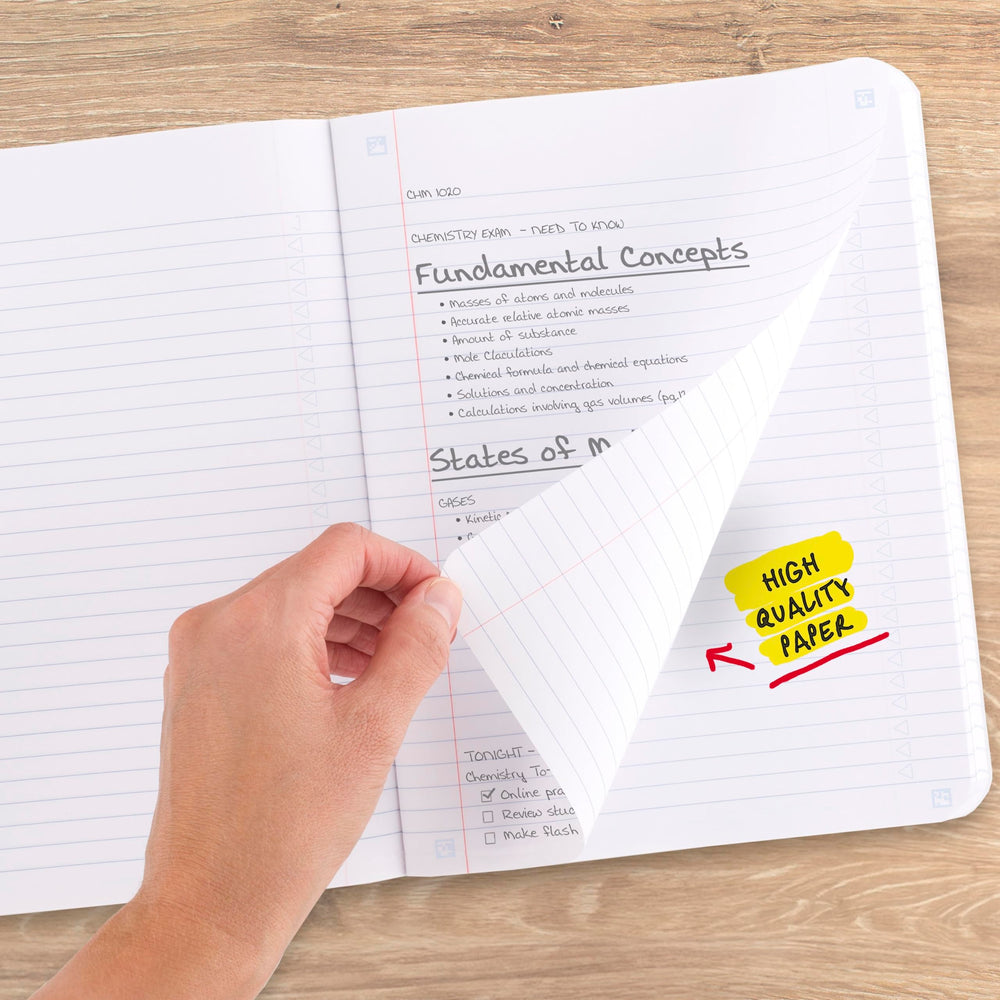Five Star open flat notebook showing writing comfort and uninterrupted pages