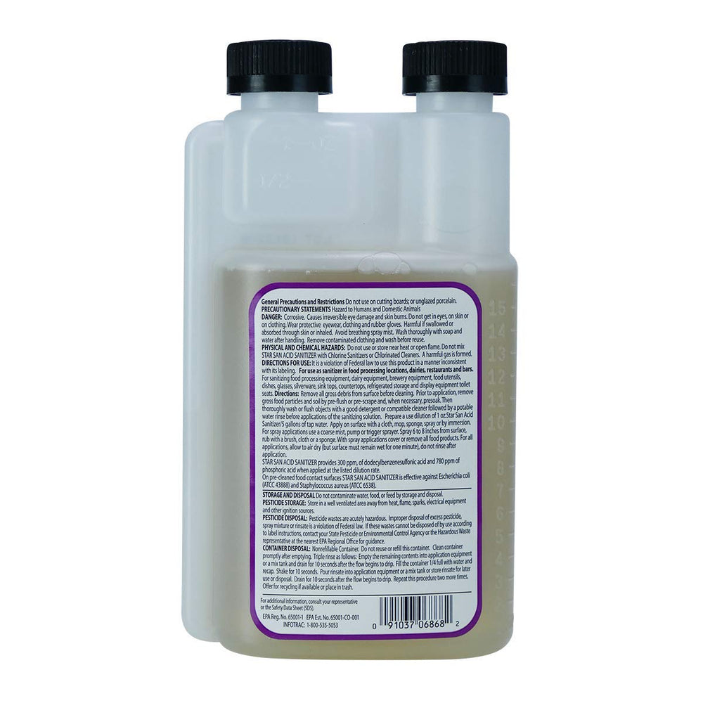 Five Star bottle dual-neck dosing detail for accurate, mess-free measurements