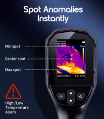 Flagfront thermal camera in use scanning a wall for leaks and moisture helping quick identification