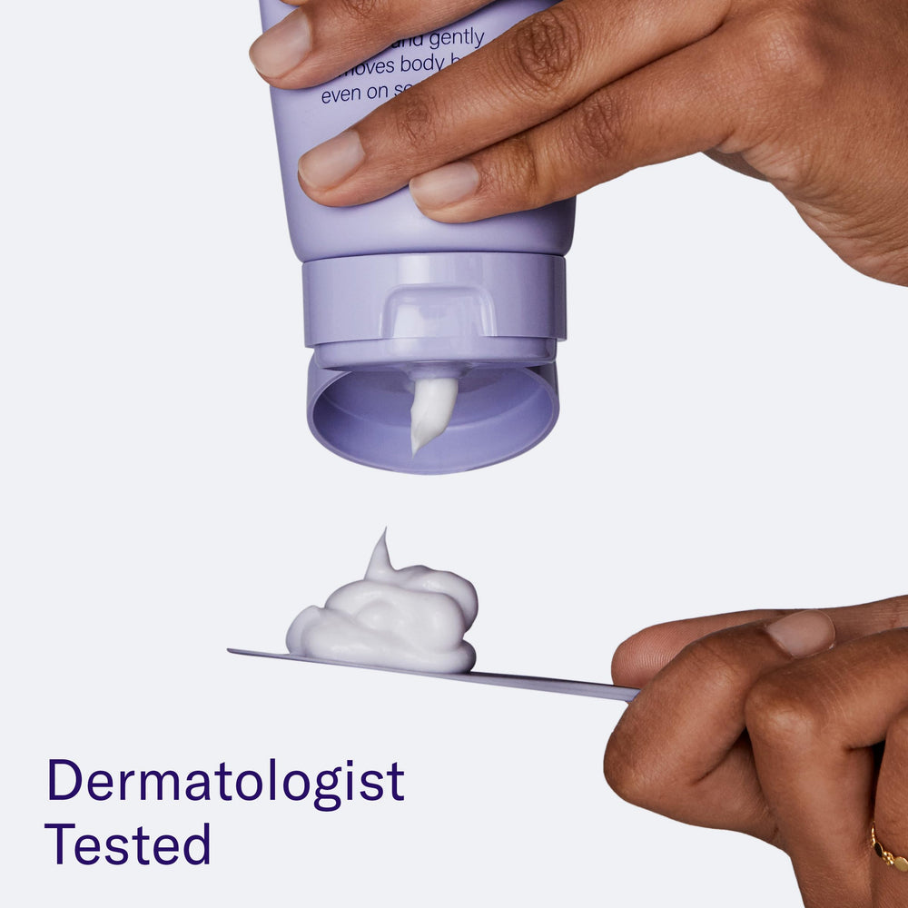 Flamingo cream being applied to leg for fast hair removal