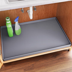 FLATO front view of 34x22 dark gray mat showing clean protective barrier