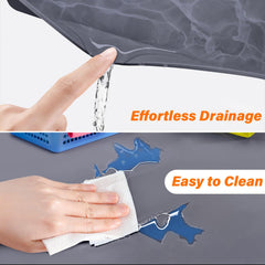 FLATO mat installed under sink demonstrating secure fit and leak protection