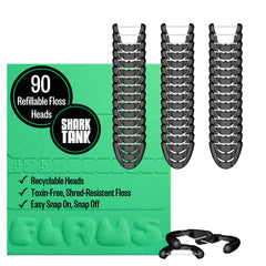 Flaus front packaging showing 90-count refill heads and convenient supply