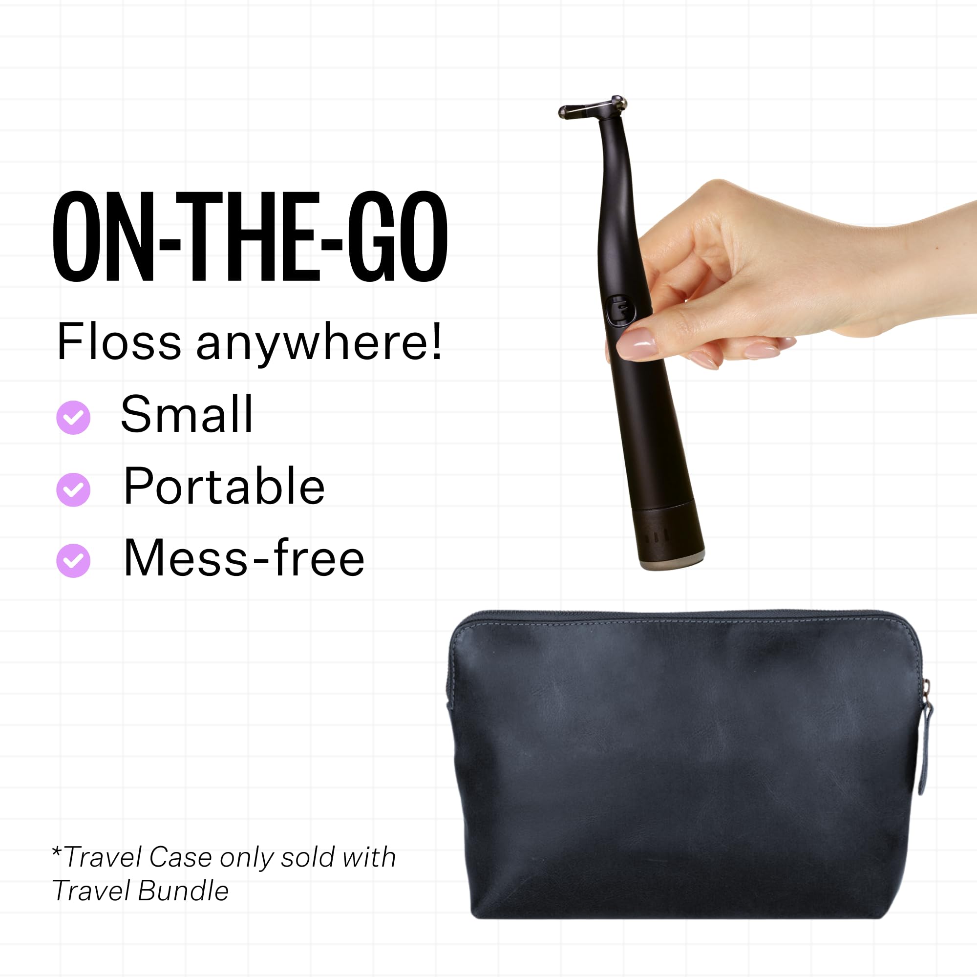 Flaus placed on a bathroom counter in lifestyle scene, promoting regular at-home use