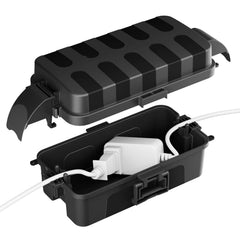 Flemoon front view showing waterproof enclosure and latch for outdoor protection