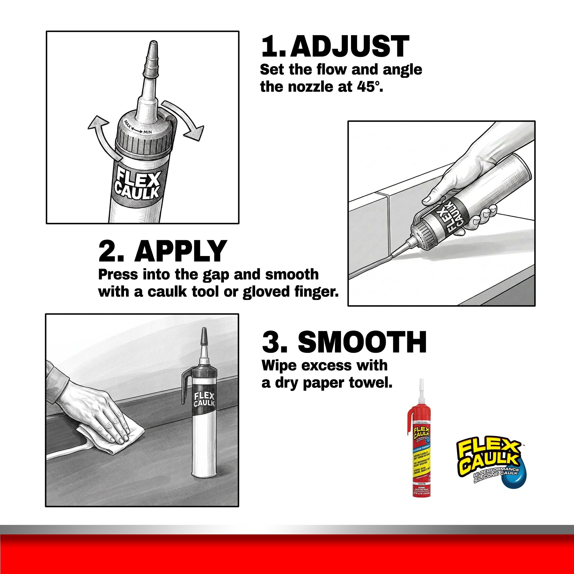 Flex Seal snap & save cap detail, preserving unused silicone and reducing waste between uses