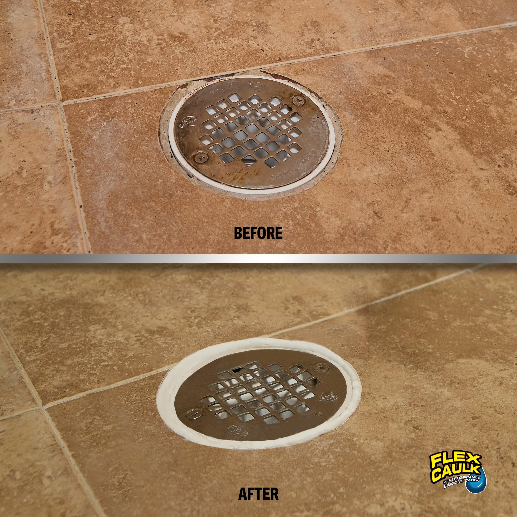 Flex Seal used sealing a tub and shower edge to prevent water intrusion and maintain cleanliness