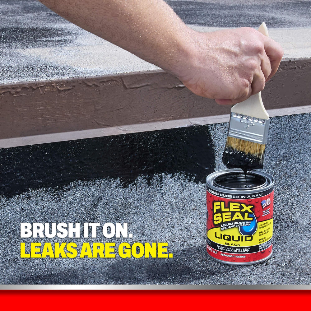 Flex Seal Liquid brushed onto surface, Flex Seal Liquid providing a smooth protective layer