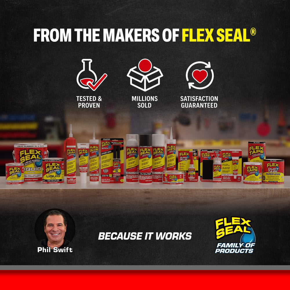 Flex Seal Liquid roof seam repair lifestyle scene showing outdoor leak protection and durability