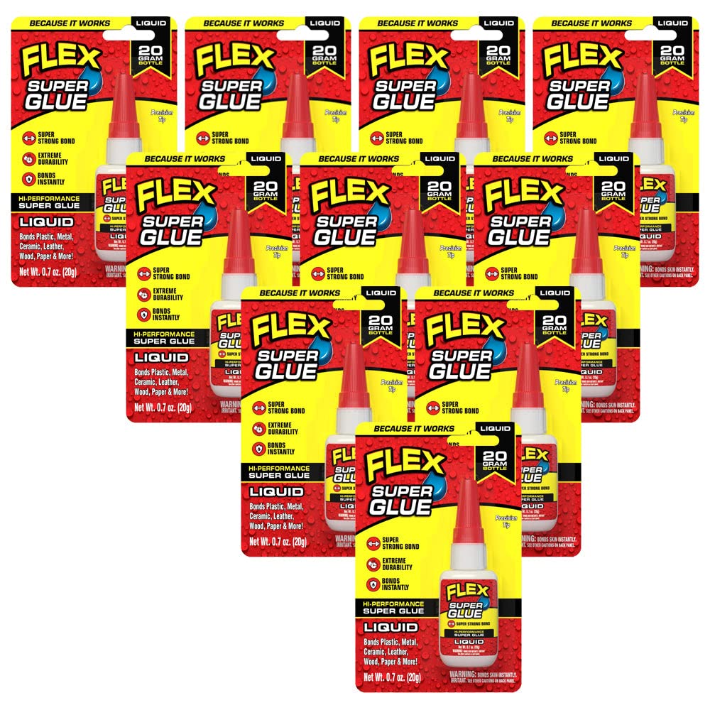 Flex Seal front packaging showing 10-pack and clear instant bond benefit
