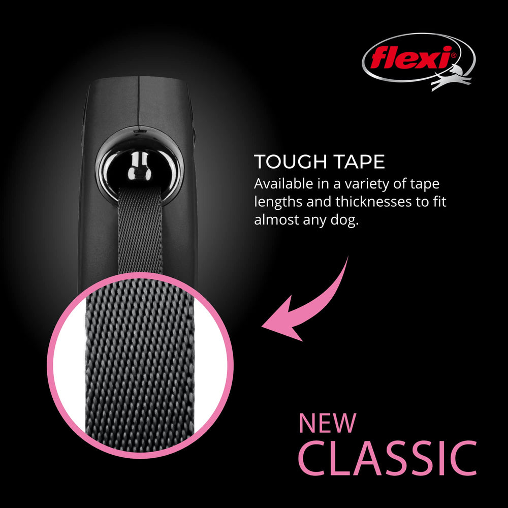 FLEXI detailed view of 26 ft tape material showing durable, weather-resistant weave