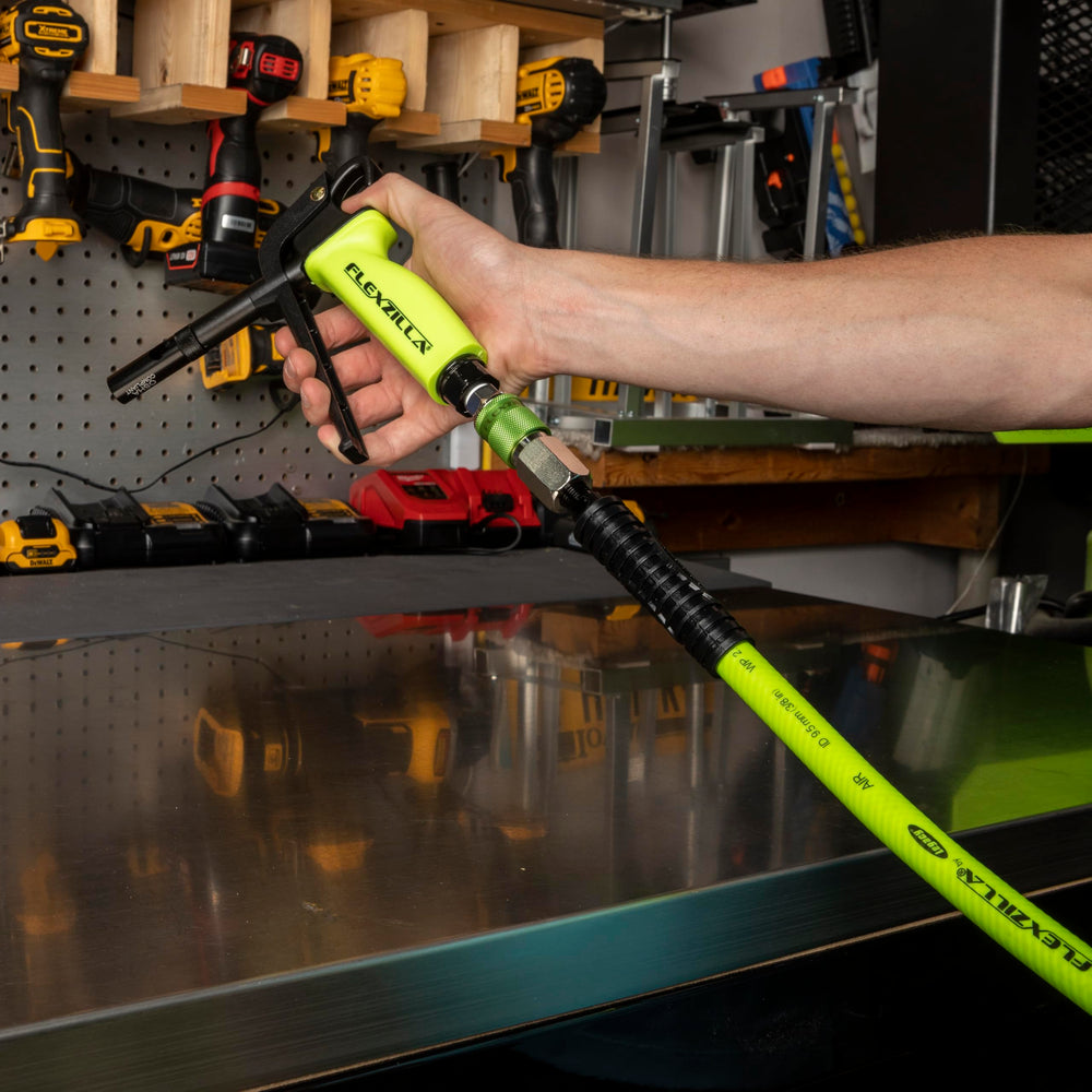 Flexzilla being used with an air impact wrench illustrating smooth airflow