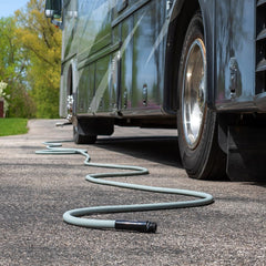 Flexzilla hose flexing in cold weather showing all-weather flexibility benefit