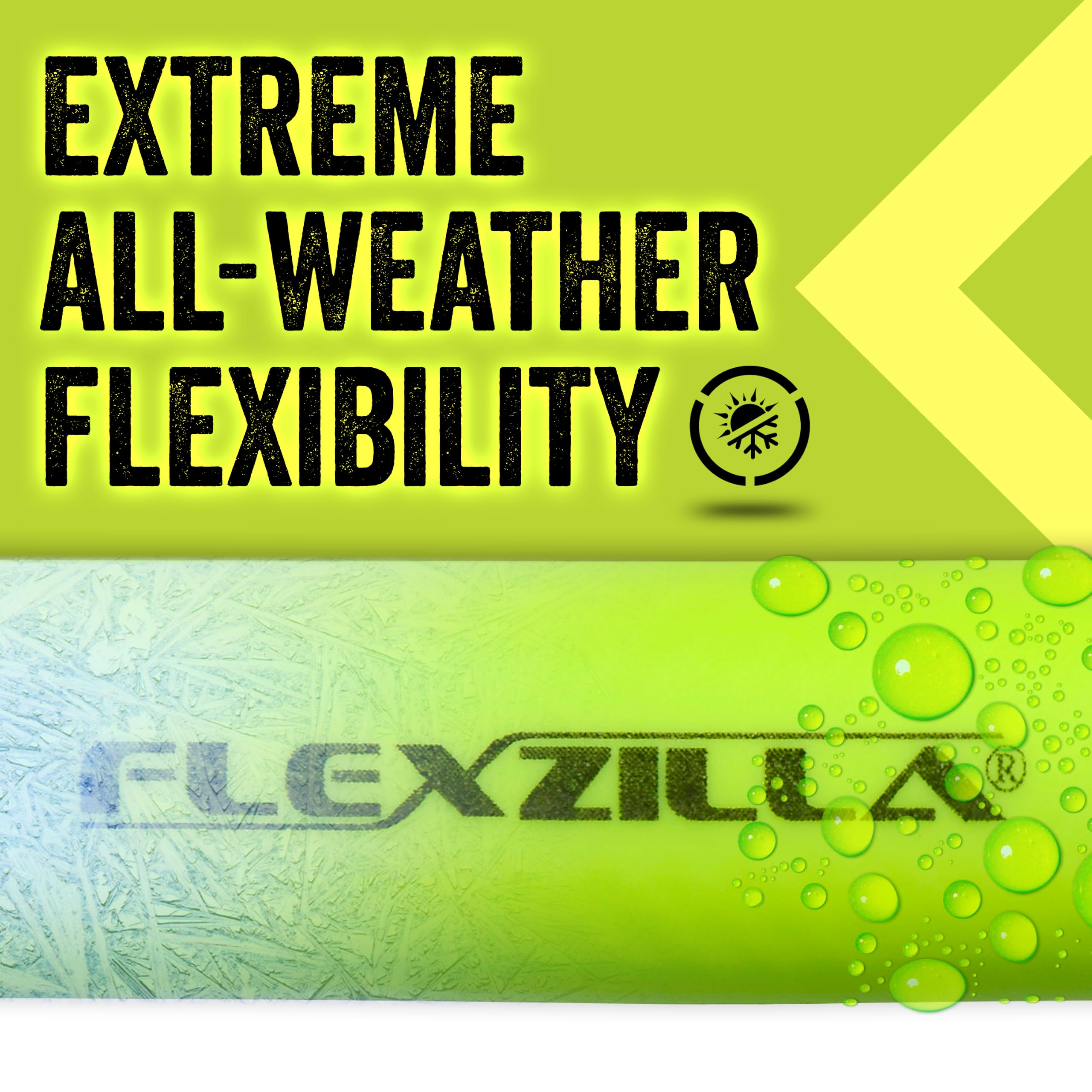Flexzilla on a construction jobsite highlighting all-weather flexibility benefit