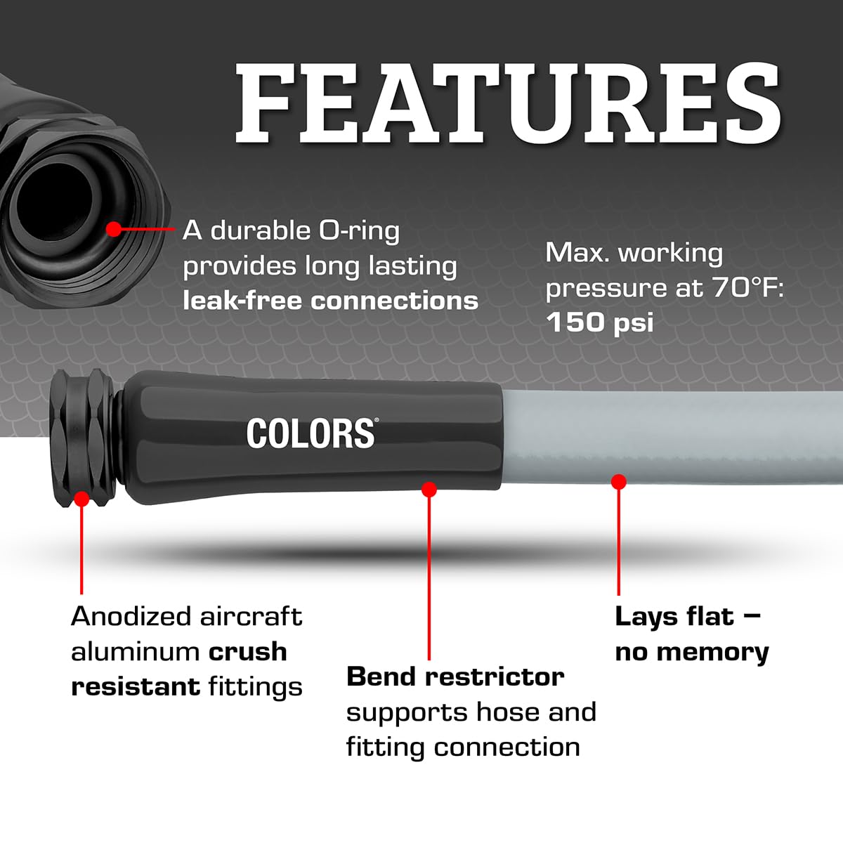 Flexzilla hose outer cover texture highlighting abrasion resistance and longevity