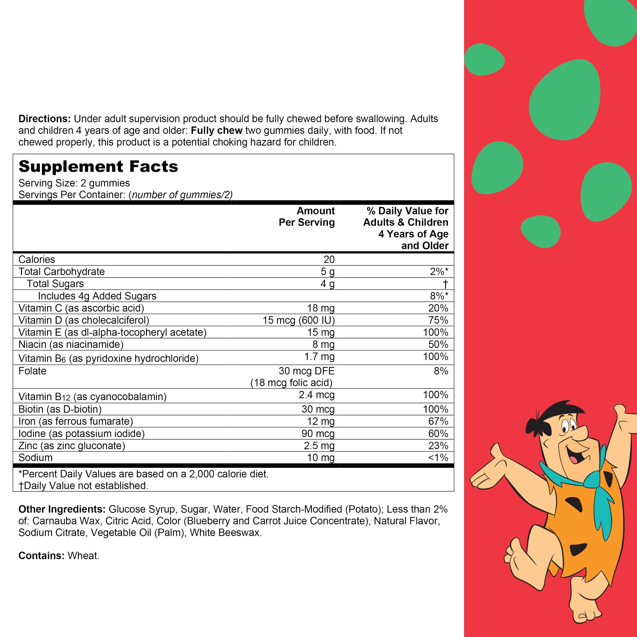 Illustration of four Flintstones Vitamins flavors to show flavor variety and appeal