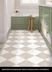 FloorPops Bonneville Beige close-up of textured low-lustre surface highlighting marble pattern and durability