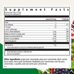 Floradix label closeup highlighting ingredients and purity-tested benefit