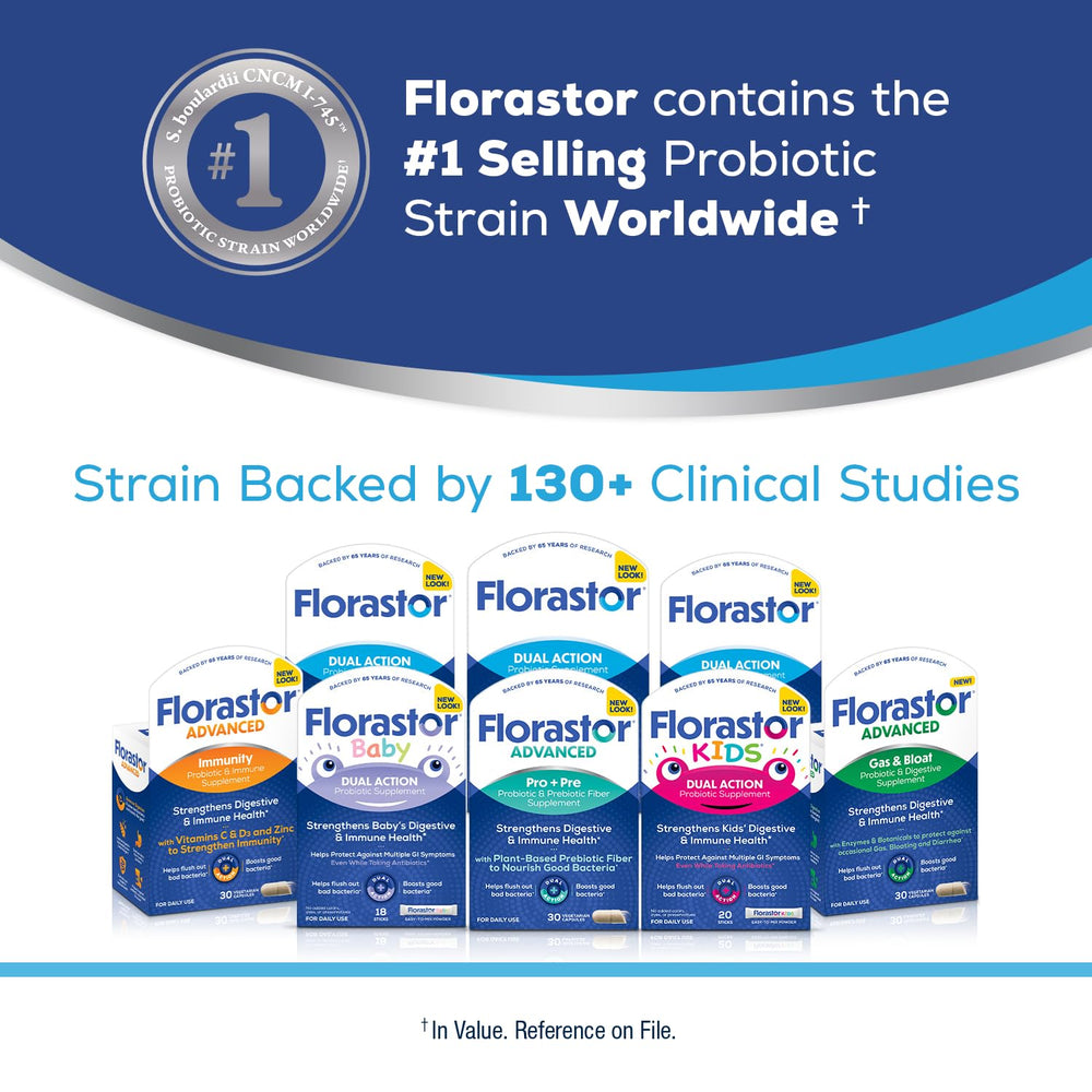 Florastor bottle stored on a shelf away from sunlight demonstrating proper storage to preserve potency