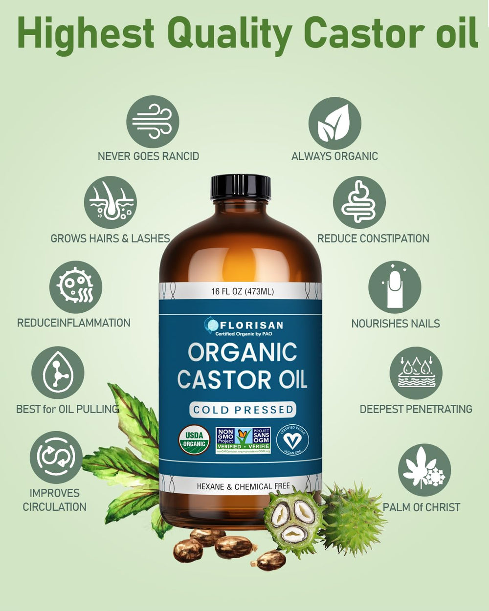 Florisan applied to hair strands to show conditioning and shine benefit