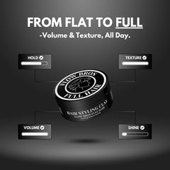 Flow Bros open jar showing clay texture and consistency for tactile styling