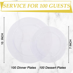 FLOWERCAT close-up of 10-inch dinner plate clarity and sturdy rim for heavy dishes