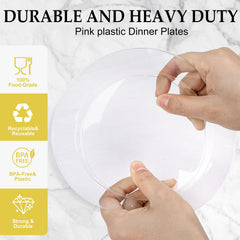 FLOWERCAT stacked 7-inch salad plates side view demonstrating neat storage and convenience