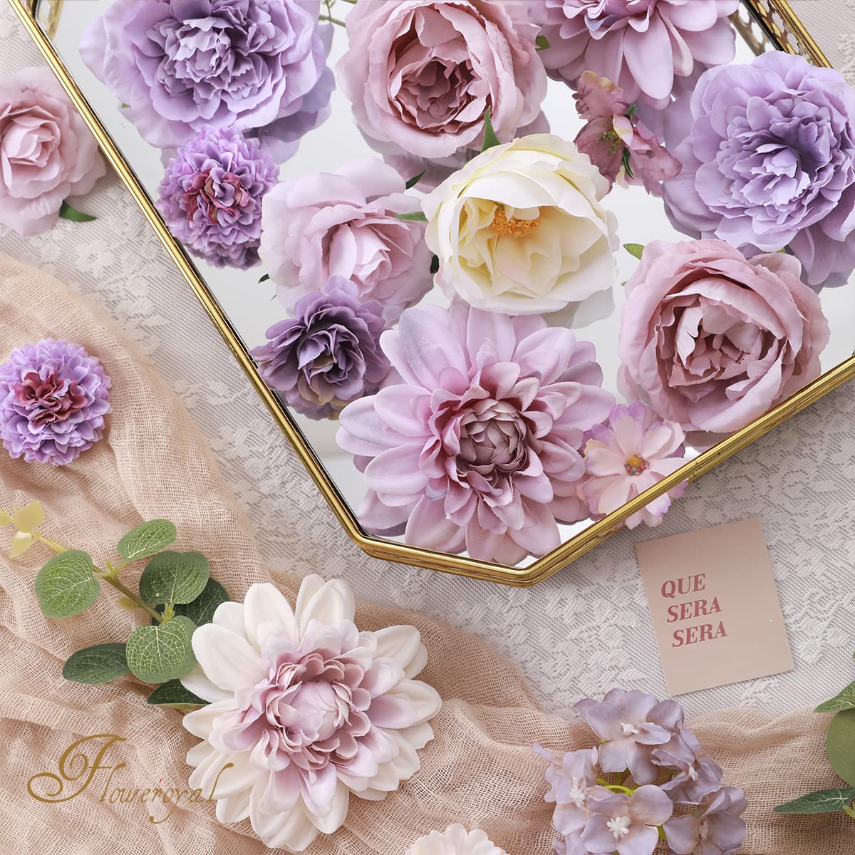 Floweroyal close-up of silk peony petals showing realistic texture and lasting color benefit