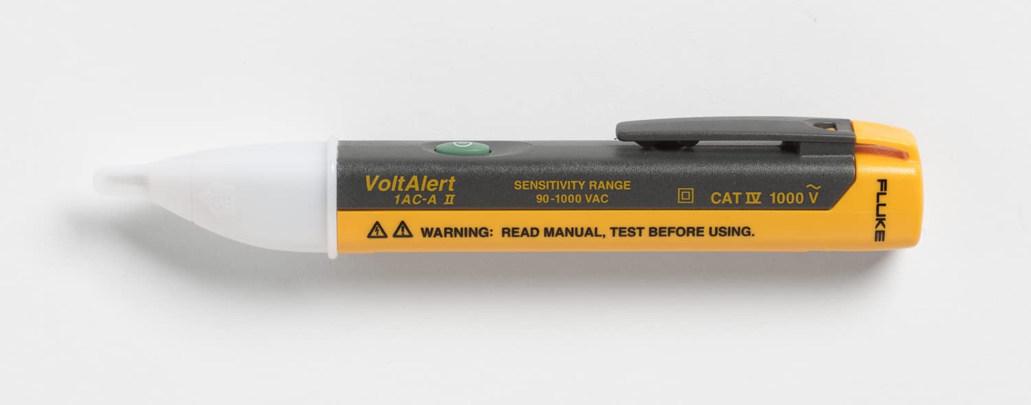 Fluke side label with CAT IV rating and two-year warranty for reliability