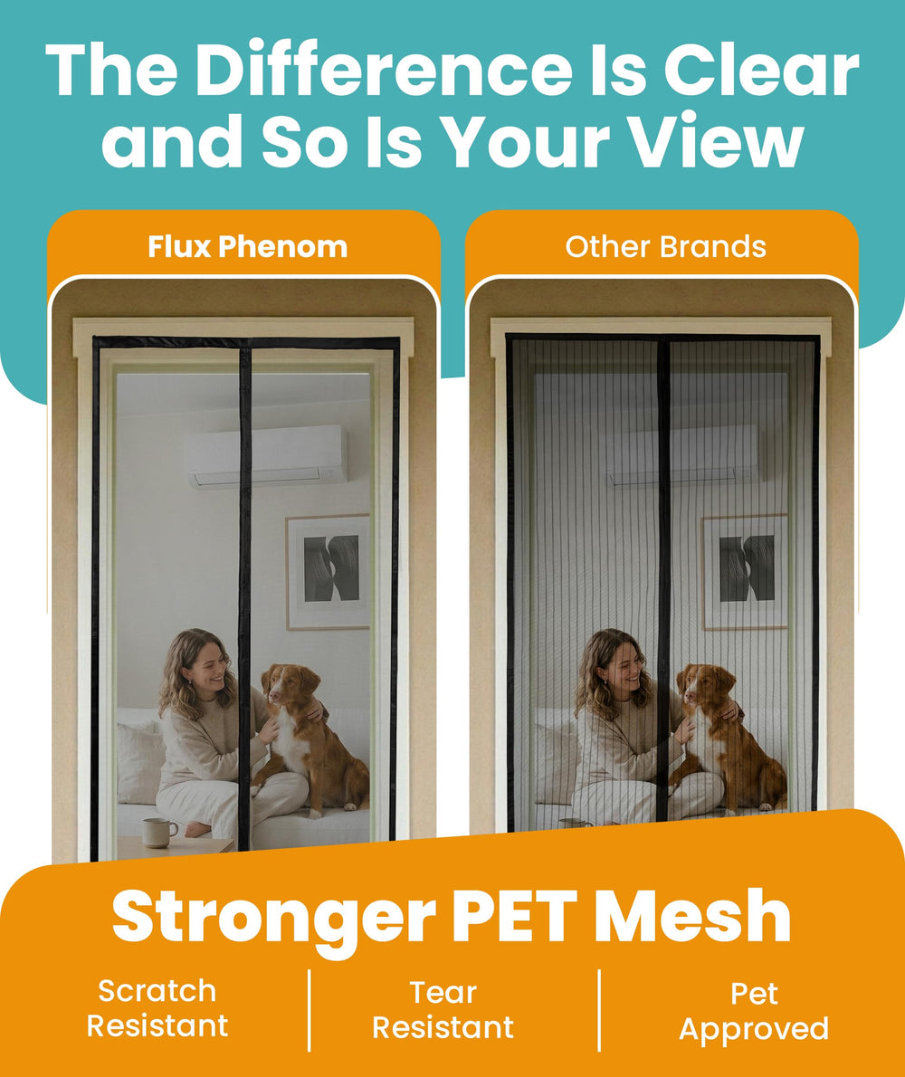 Flux Phenom tie-back straps in use holding screen open for easy passage