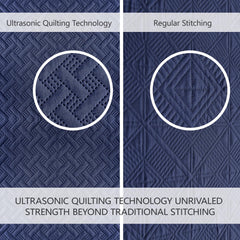 FLYMME quilt edge and stitching detail demonstrating durable finish