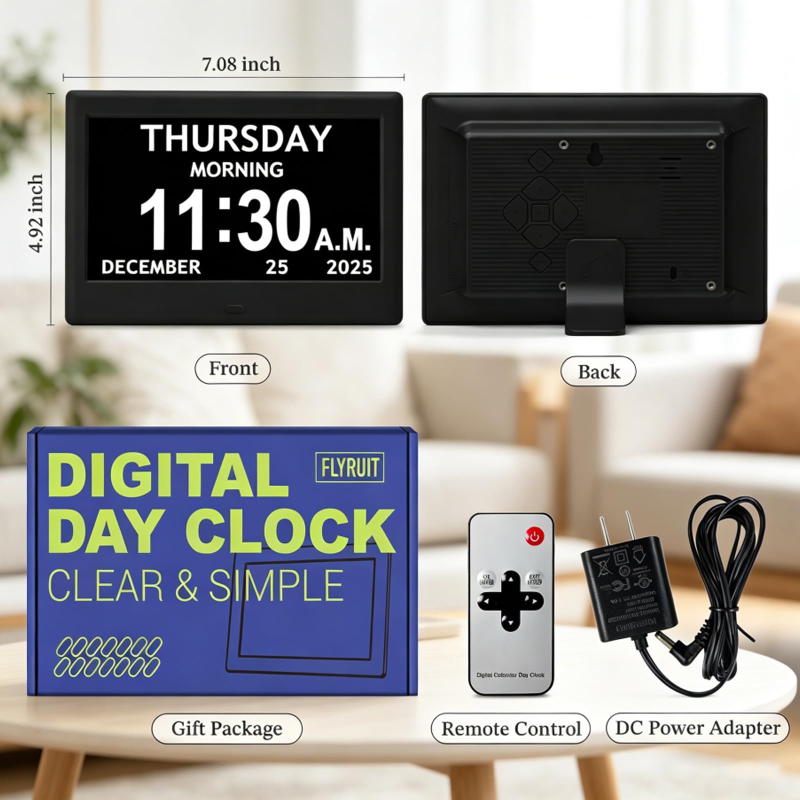 FLYRUIT box with power adapter included for reliable continuous power