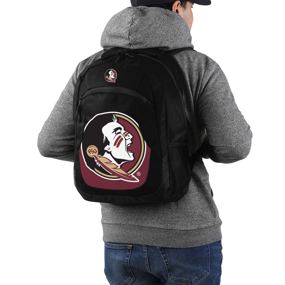 FOCO backpack worn on campus demonstrating comfort and spirited style