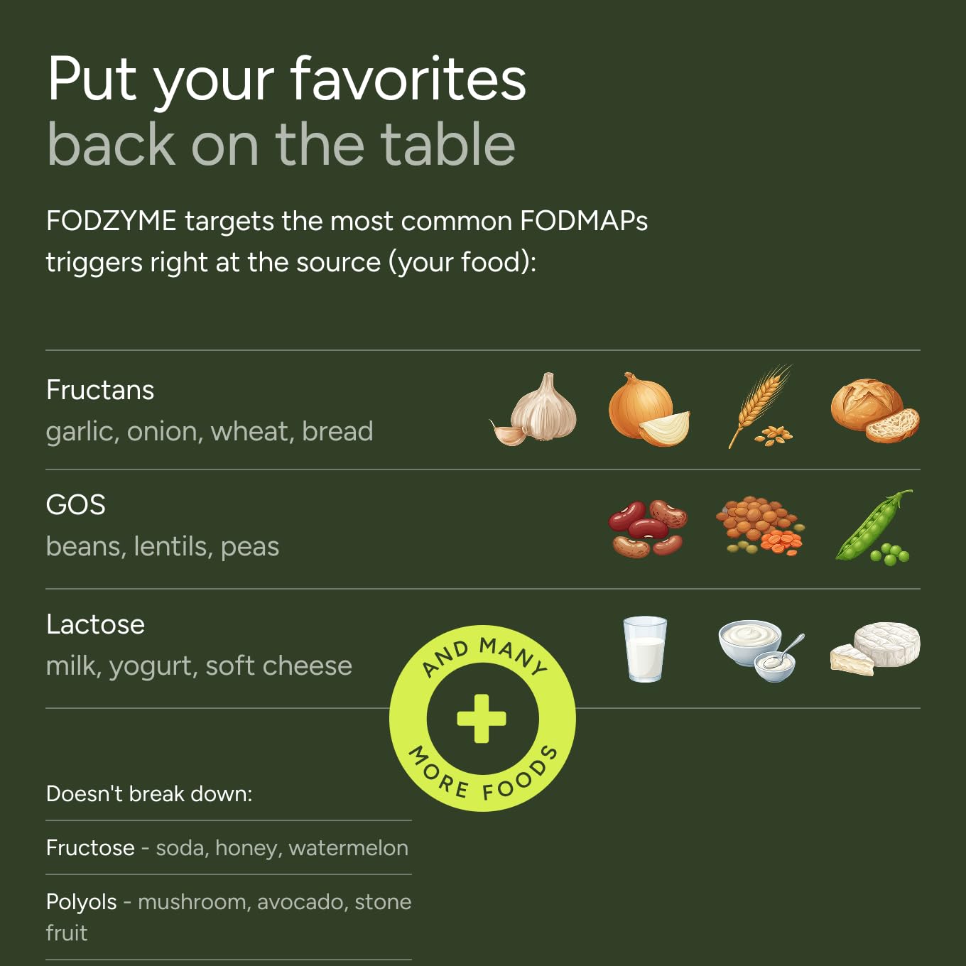 FODZYME being mixed into pasta to reduce bloating