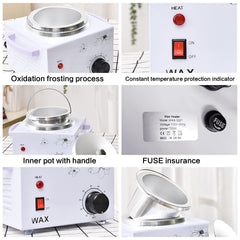 folconroad open pot with melted wax ready to apply demonstrating even texture