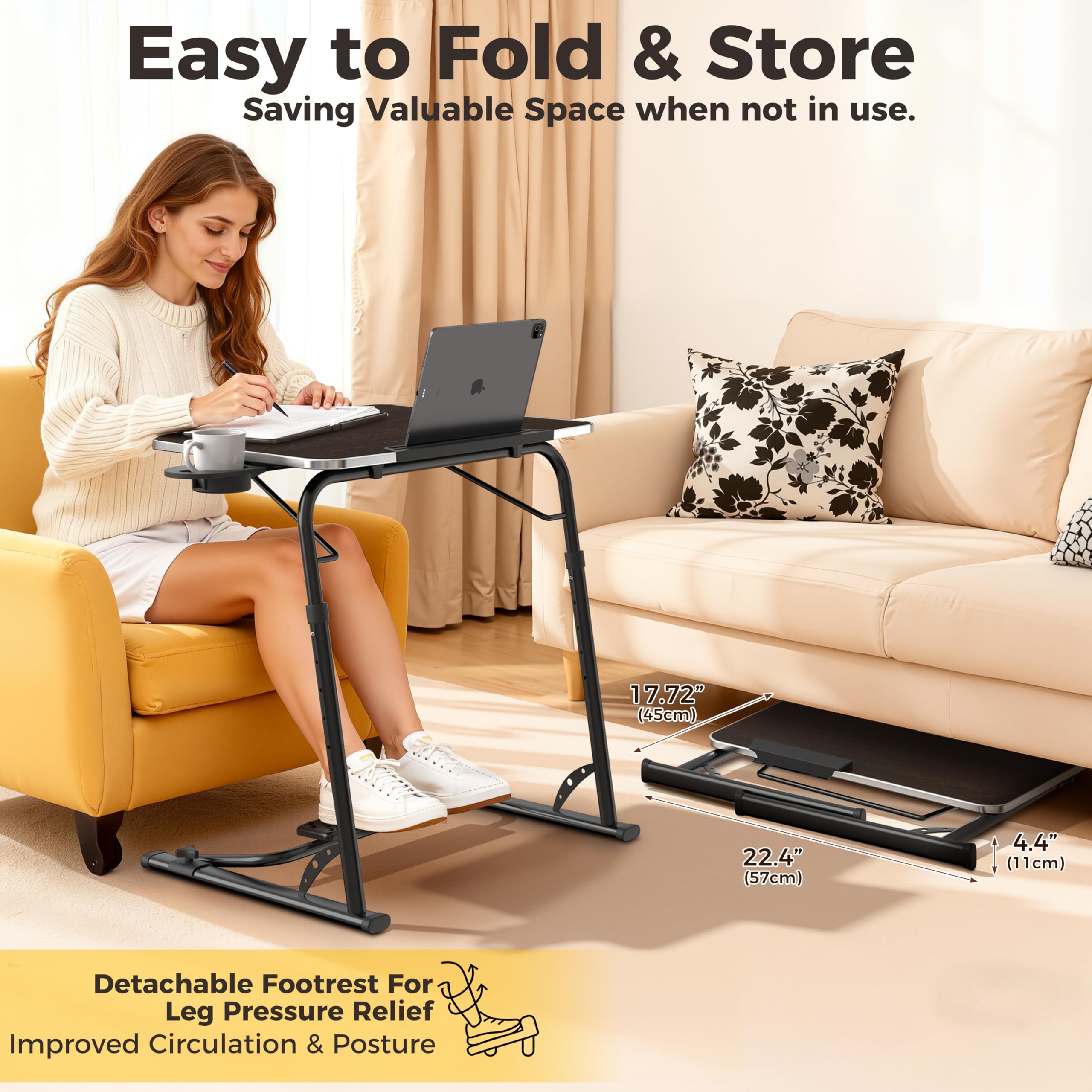 FoldWise folded flat for compact storage under bed or sofa convenience
