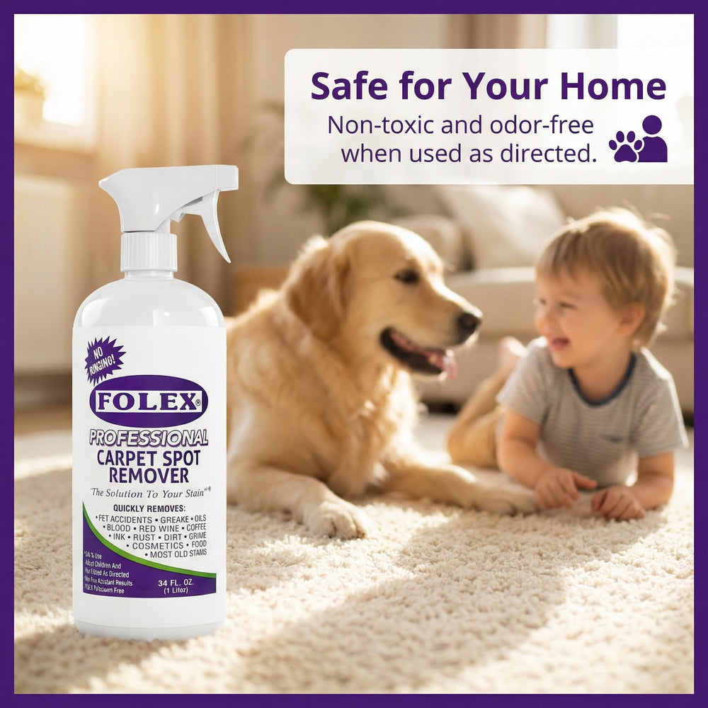 FOLEX before-and-after car seat stain removal for visible improvement