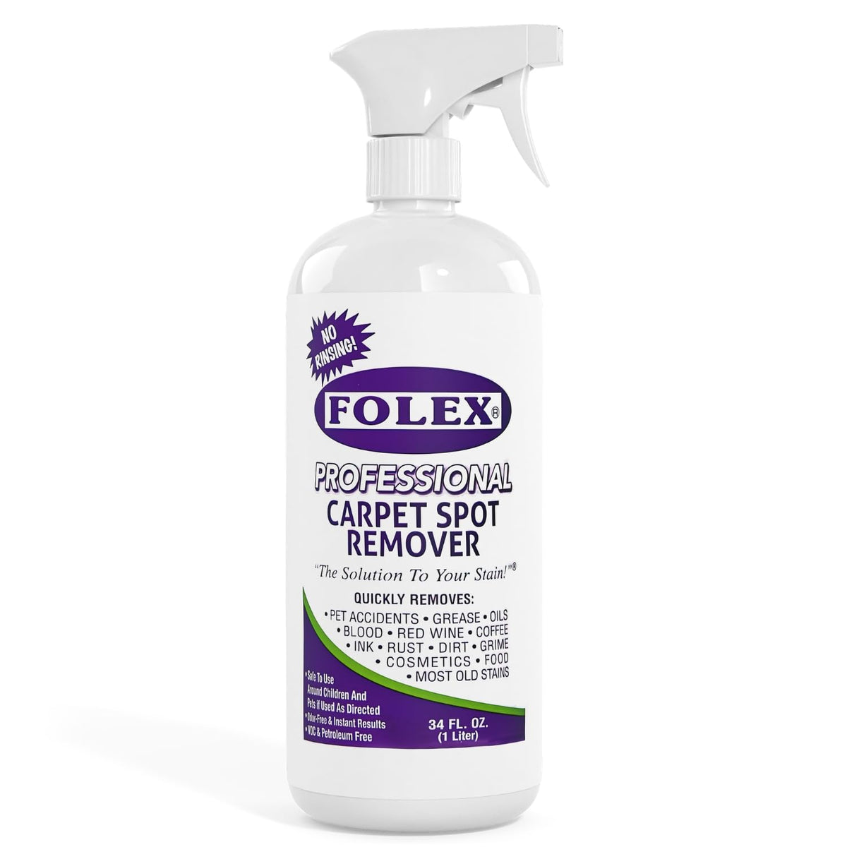 FOLEX front label on 34 oz bottle showing product name and benefits