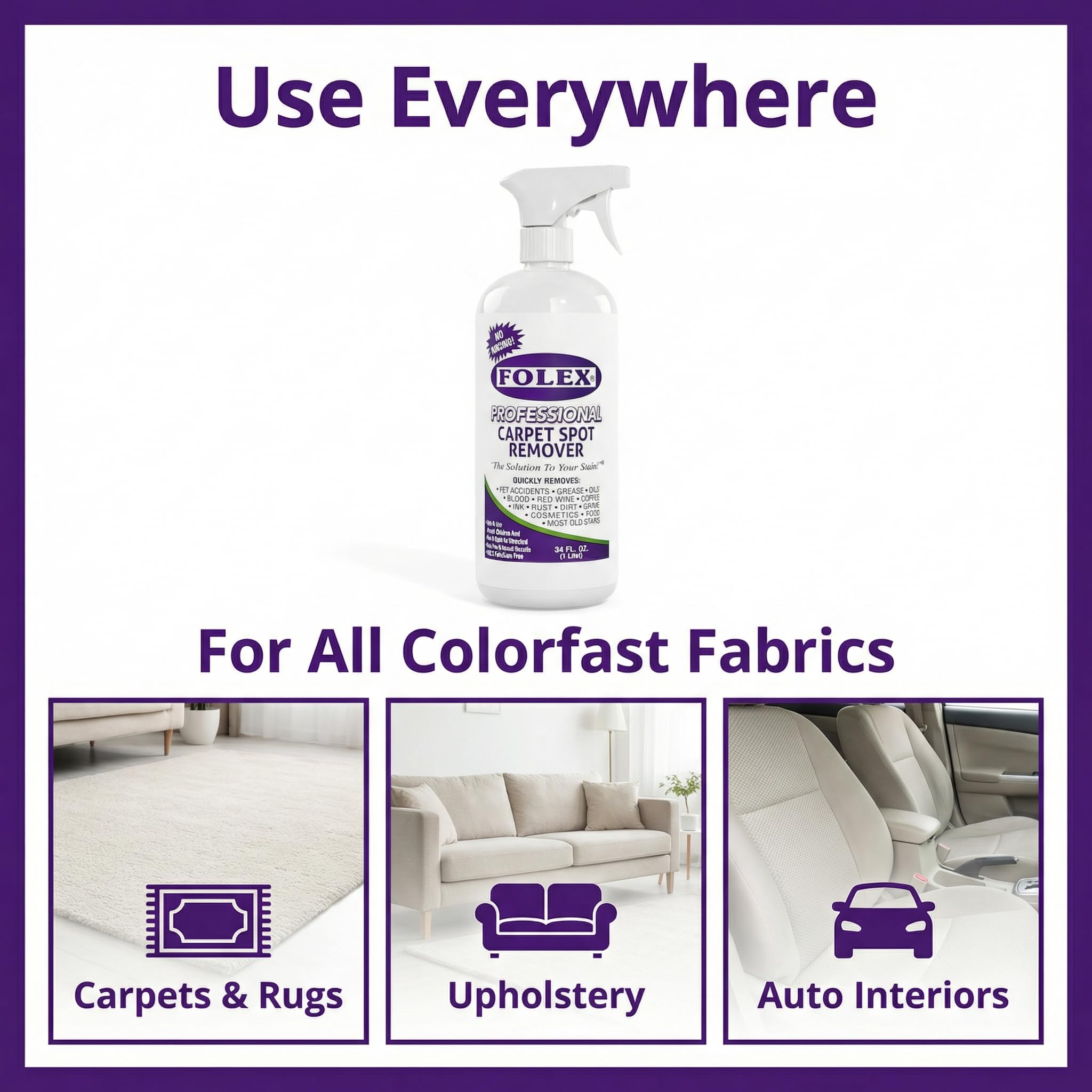 FOLEX used in a living room cleaning pet stain for household convenience