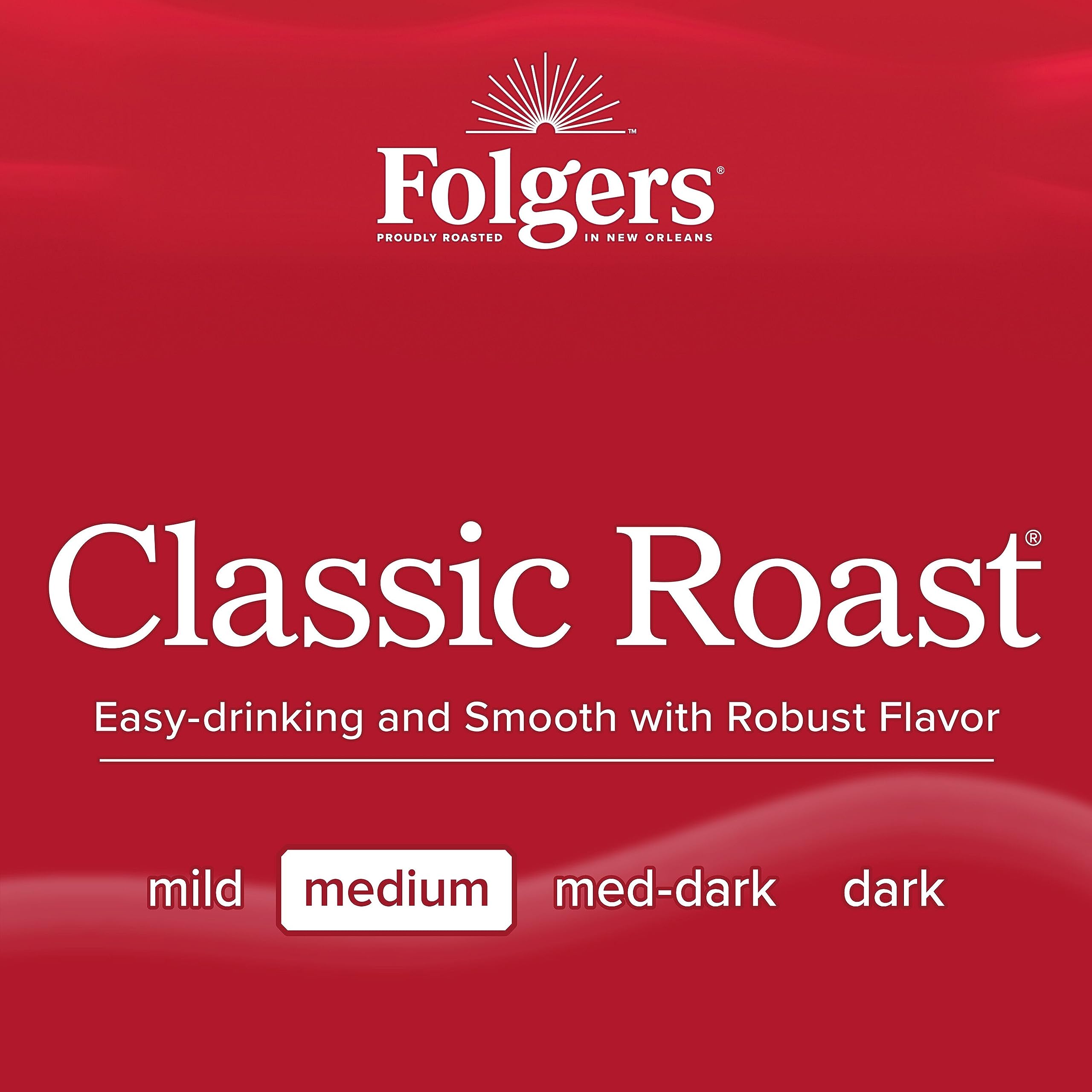 Folgers K-Cup pod close-up highlighting pod seal and fresh flavor retention