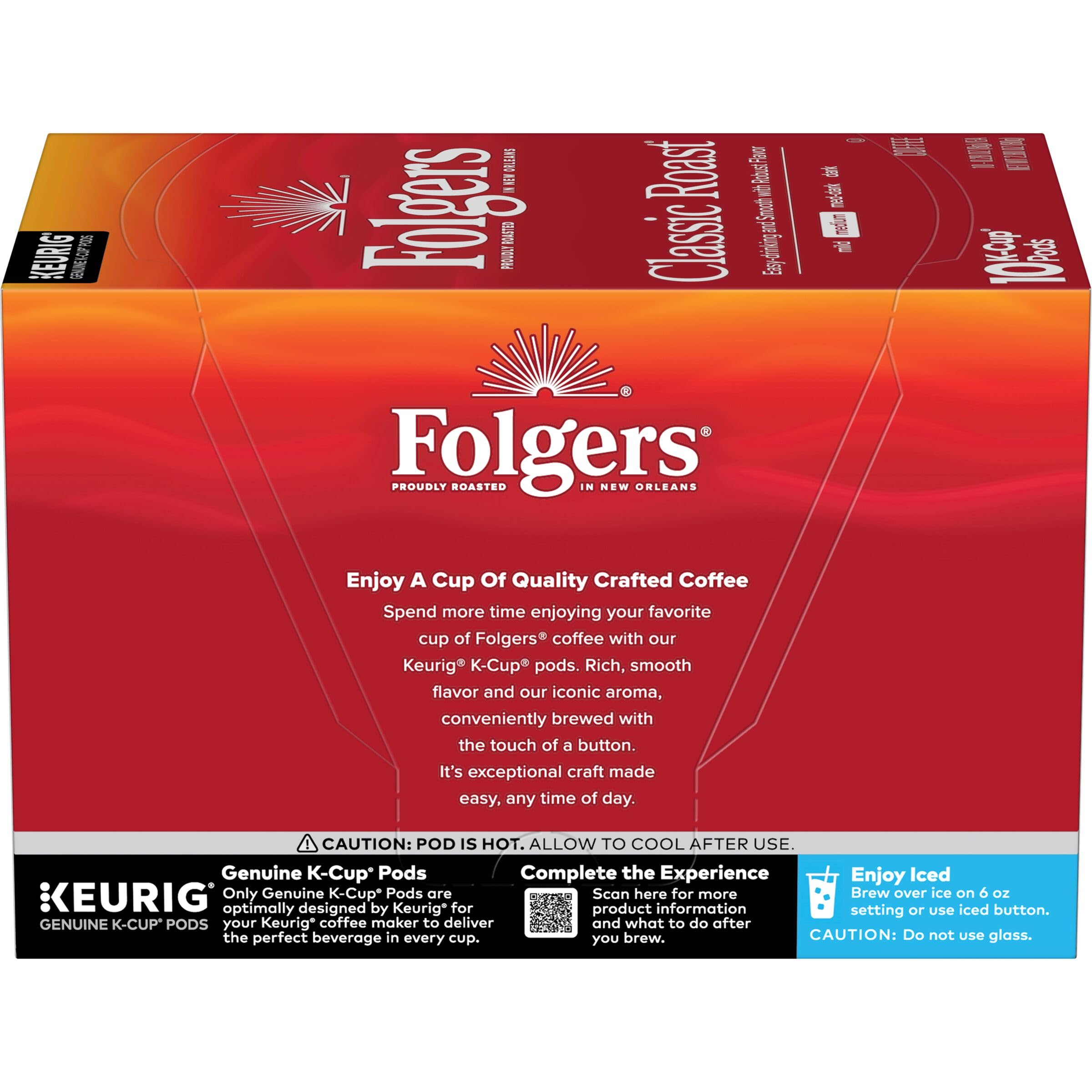 Folgers limited-edition box in a kitchen setting celebrating anniversary packaging