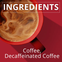 Folgers half caff pods arranged on counter ready to use — quick brew convenience