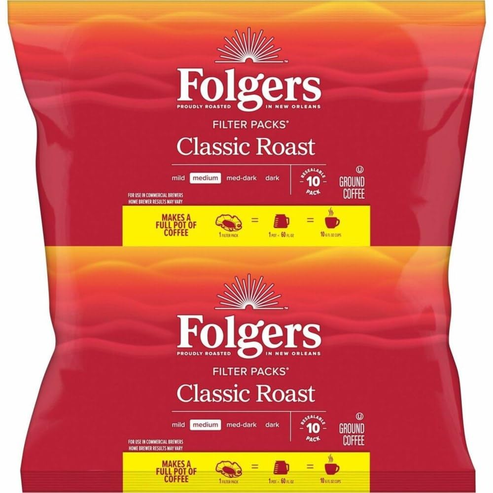 Folgers peel-and-reseal pouch detail protecting freshness between uses for better flavor