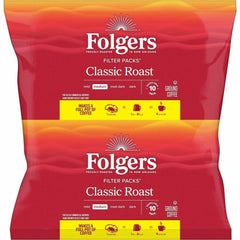 Folgers peel-and-reseal pouch detail protecting freshness between uses for better flavor