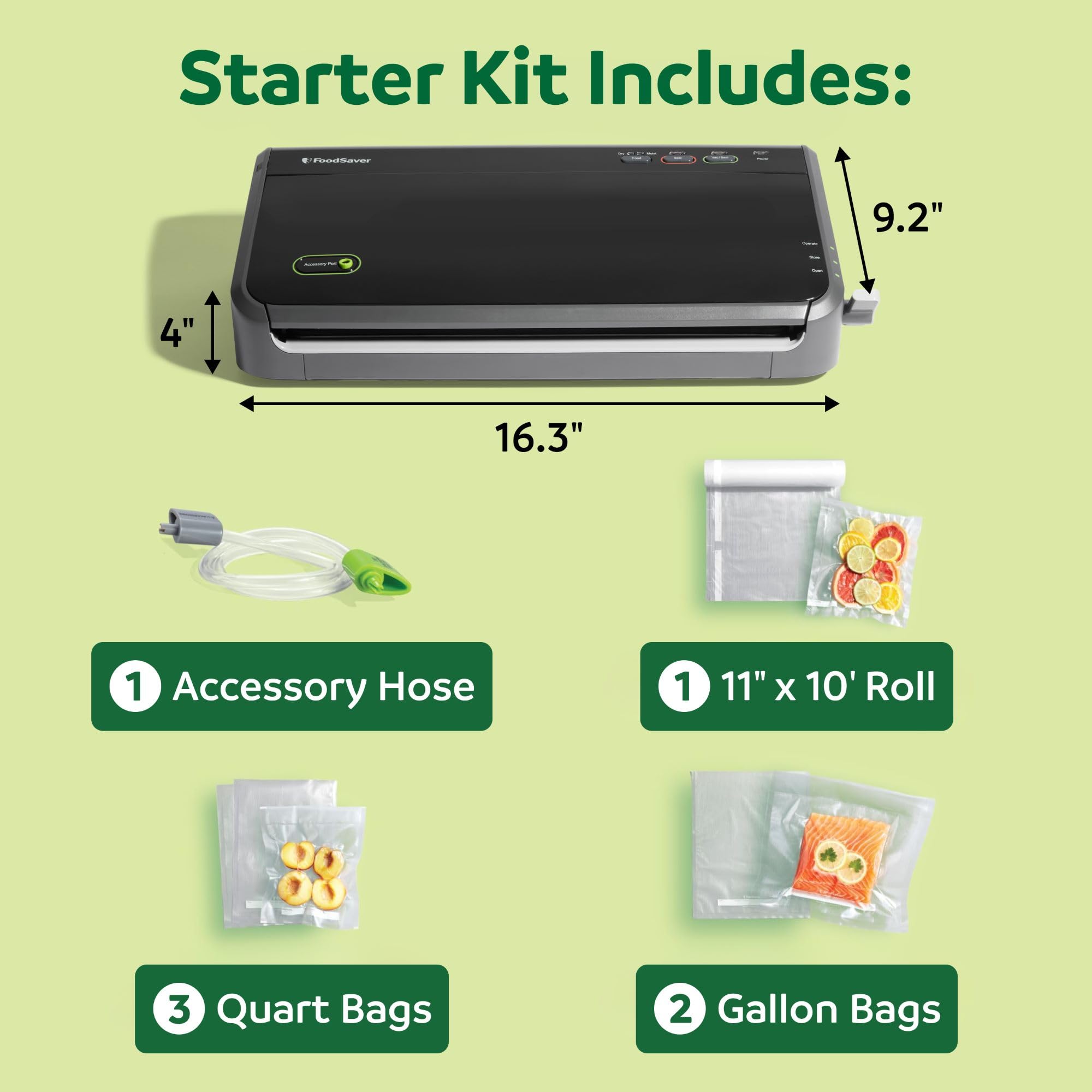 FoodSaver close-up of integrated roll cutter delivering precise custom bag lengths