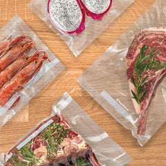 FoodSaver unrolled roll displaying length and width for custom bags