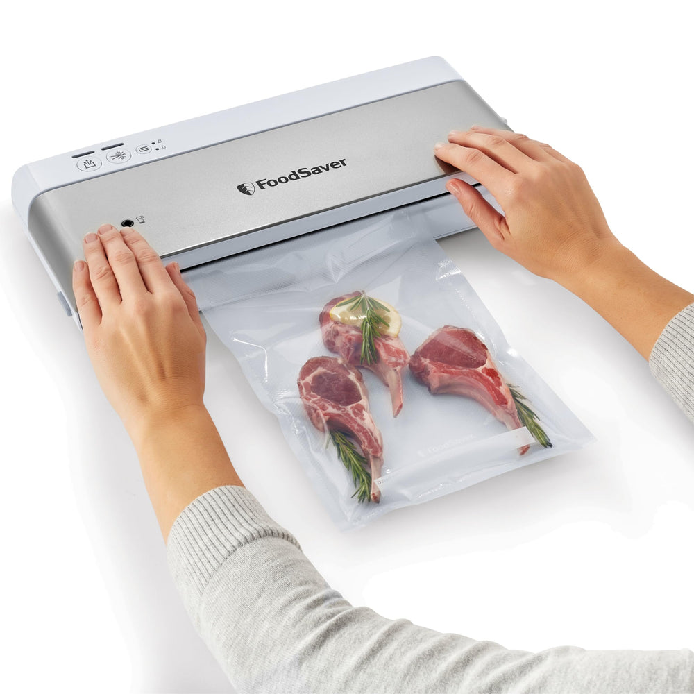 FoodSaver bag in sous-vide water bath demonstrating safe cooking use